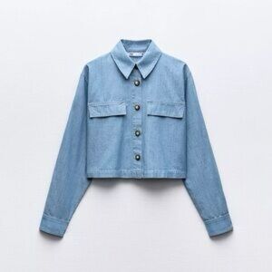 Zara Light Blue Chambray Shirt